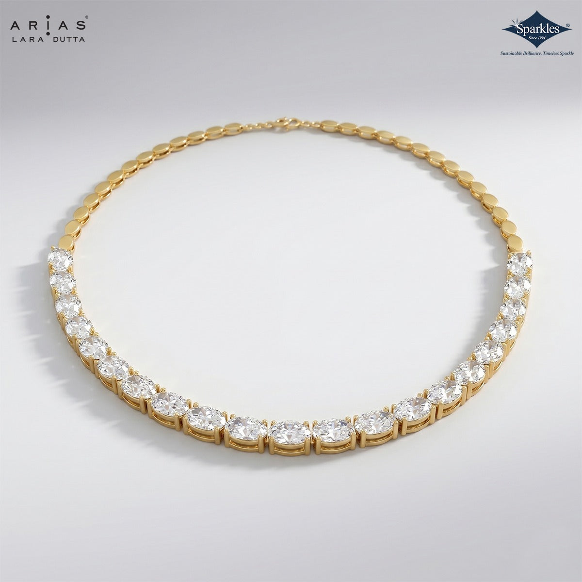 Arias by Lara Dutta Oval Shape Diamond Necklace
