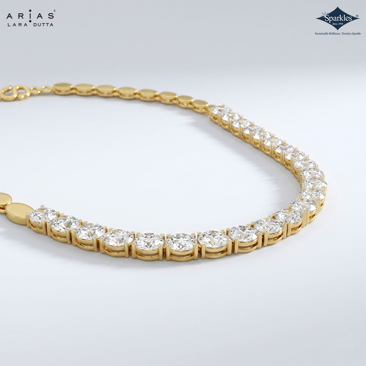 Arias by Lara Dutta Oval Shape Diamond Necklace
