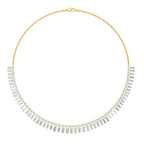 Sparkles Regal Baguette Bloom Diamond Necklace
