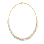Sparkles Regal Baguette Bloom Diamond Necklace