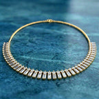 Sparkles Regal Baguette Bloom Diamond Necklace
