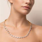Sparkles Aura Bloom Hexa Diamond Necklace