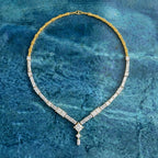 Sparkles Elegant V-Shape Diamond Necklace