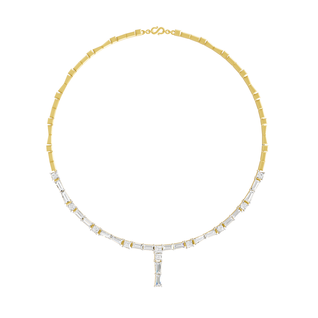 Sparkles Bagutte Diamond Necklace