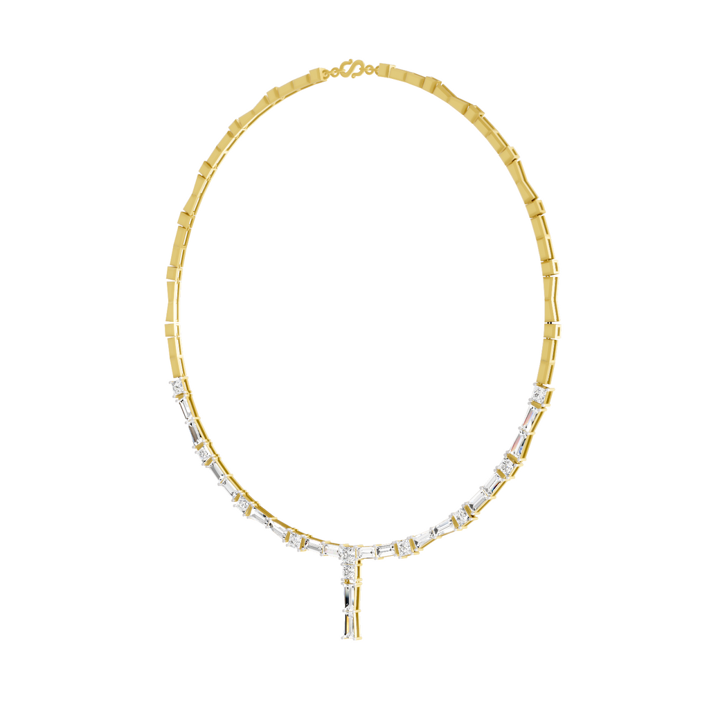 Sparkles Bagutte Diamond Necklace