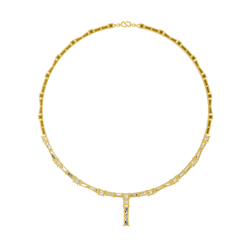 Sparkles Bagutte Diamond Necklace