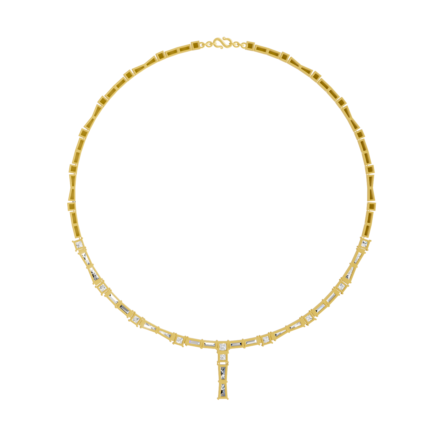 Sparkles Bagutte Diamond Necklace