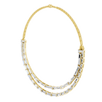 Sparkles Elegant Multi-Row Baguette Diamond Necklace