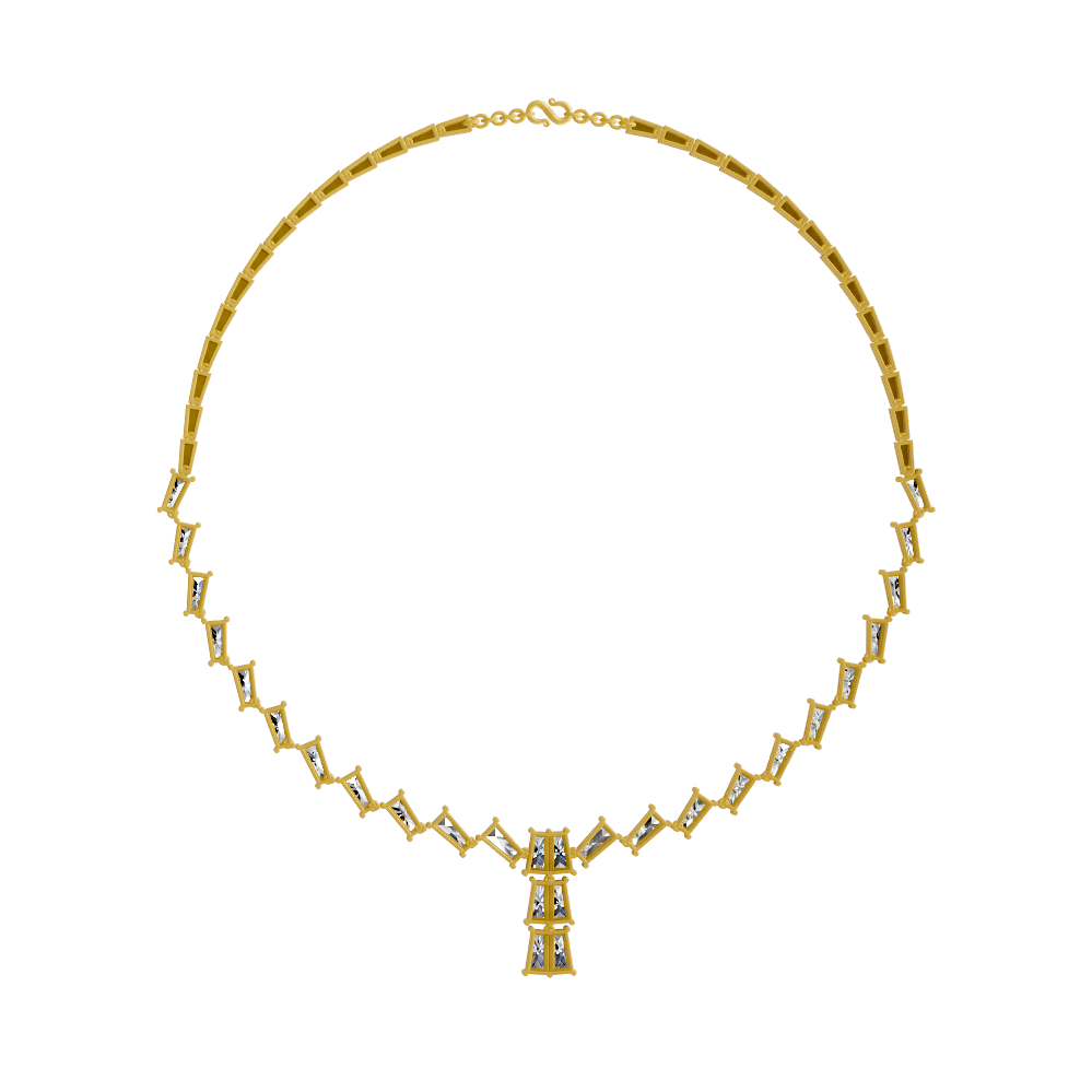 Sparkles Line Drop Diamond Necklace