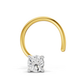 0.07 Carat Solitaire Diamond Nose Pin | 14K Yellow Gold