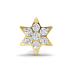 0.11 Carat Lab Grown Diamond StarFlare Nosepin | 14K Yellow Gold (Screw)