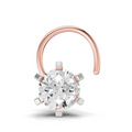 0.35 Carat Round Shape Nose Pin | 14K Rose Gold-Screw