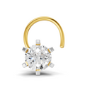 0.35 Carat Round Shape Nose Pin | 14K Yellow Gold-Screw