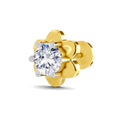 0.5 Carat Round Shape Solitaire Diamond Nose Pin | 14Kt Yellow Gold-Screw