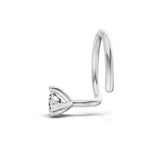 0.09 Ct Round Shape Soilitaire Diamond Nose Pin | 14K Yellow Gold