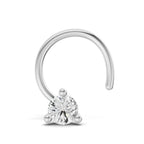 0.09 Ct Round Shape Soilitaire Diamond Nose Pin | 14K Yellow Gold