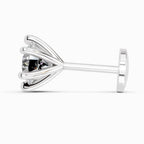 0.15 Carat Round Shape 6 Prong Solitaire Diamond Nose Pin | 14K Yellow Gold-Screw