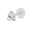 0.1 Carat Lab Grown Diamond Classic Trio-Prong Nosepin | 14K White Gold (Screw)