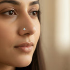 0.11 Carat Lab Grown Diamond 6-Prong Stud Nosepin | 14K Rose Gold (Screw)