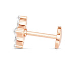 0.1 Carat Lab Grown Diamond Round Shape Cluster Nosepin | 14K Rose Gold (Screw)