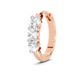 0.11 Carat Lab Grown Diamond Trio Stone Nosepin | 14K Rose Gold (Screw)