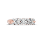 0.11 Carat Lab Grown Diamond Trio Stone Nosepin | 14K Rose Gold (Screw)