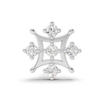 0.08 Carat Lab Grown Diamond Round Shape Snowflake Nosepin | 14K White Gold (Screw)
