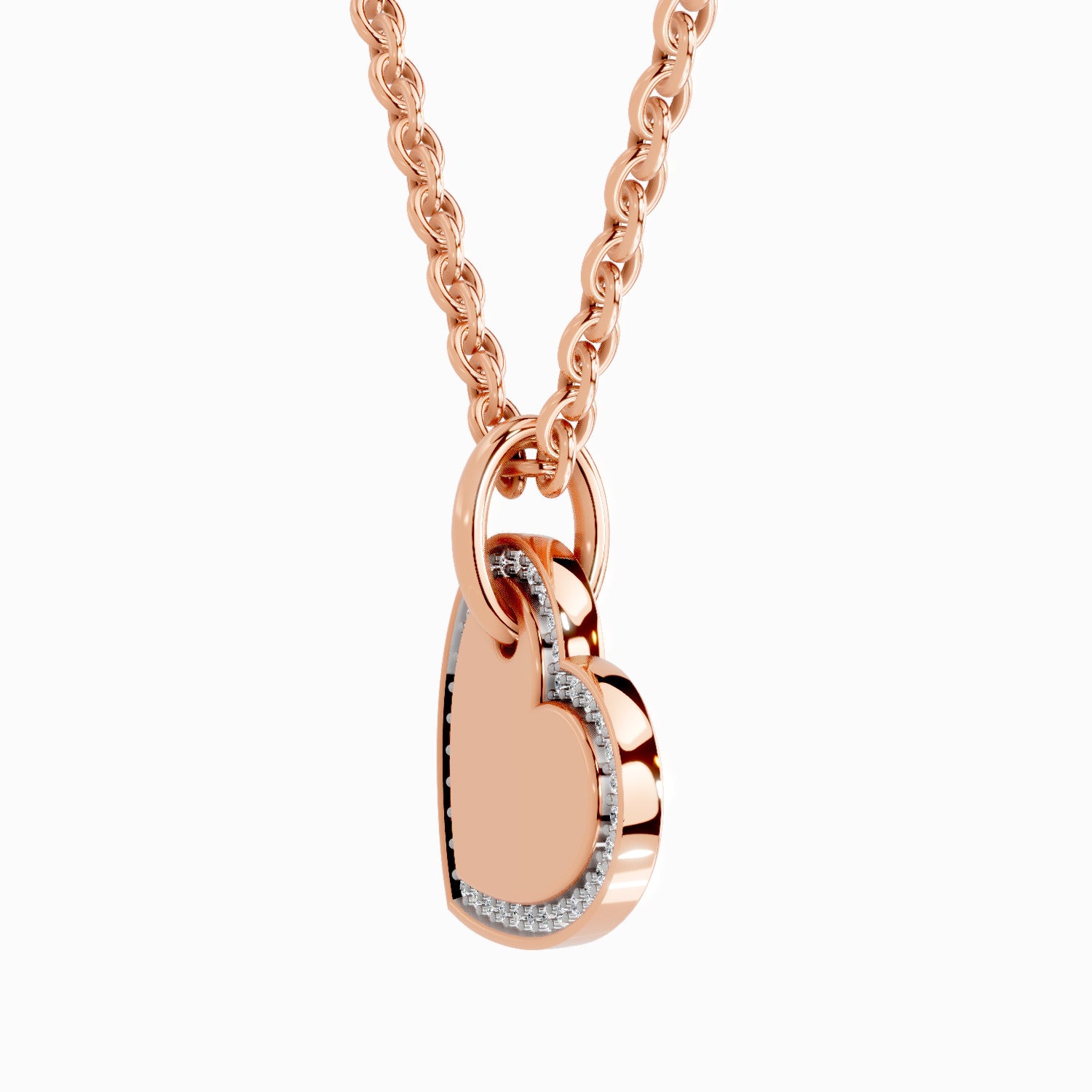 0.07 Carat Heart Pendant | 14K Rose Gold