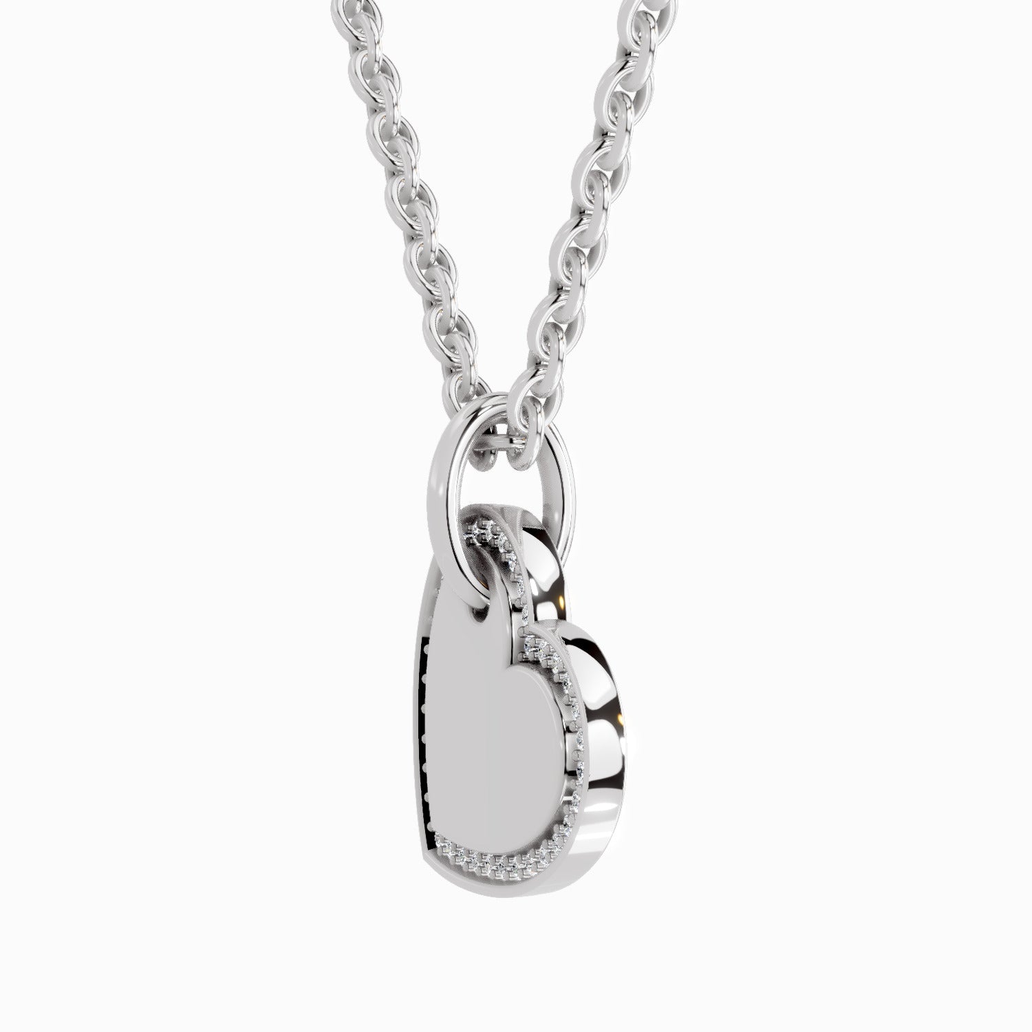 0.07 Carat Heart Pendant | 14K White Gold