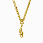 0.04 Carat Round Shape Luminous Curve Pendant | 14K Yellow Gold