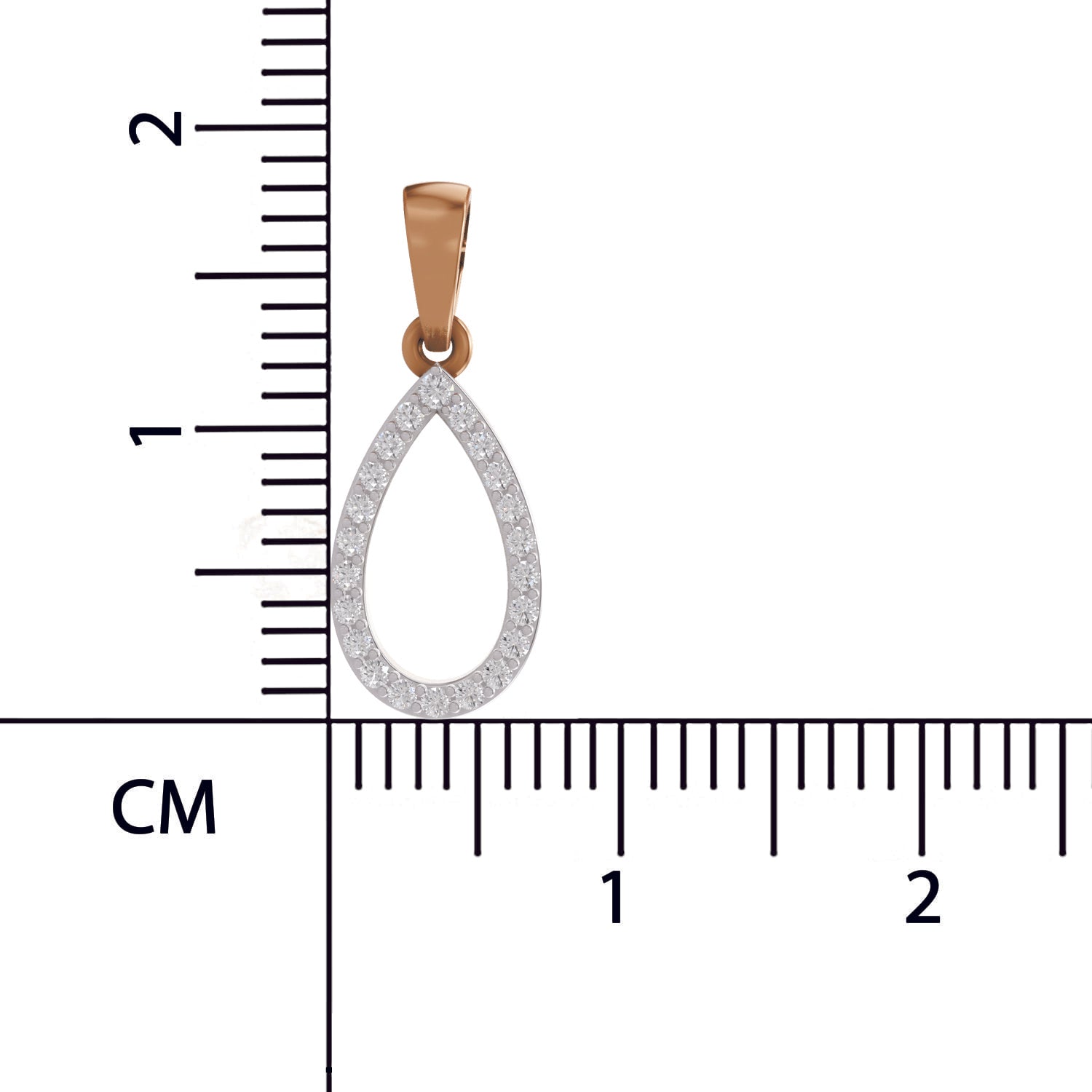 0.11 Ct Round Shape Diamond Pendant | 14K Rose Gold