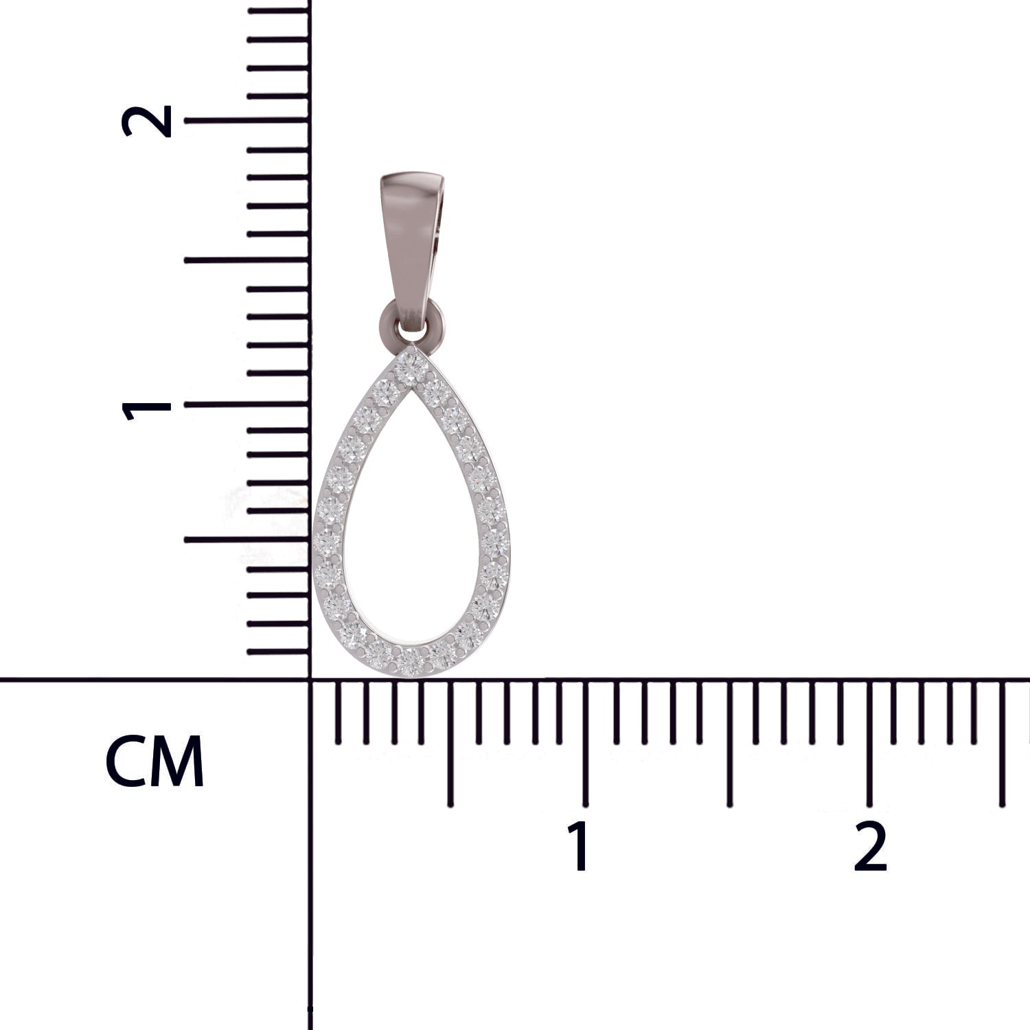 0.11 Ct Round Shape Diamond Pendant | 14K White Gold