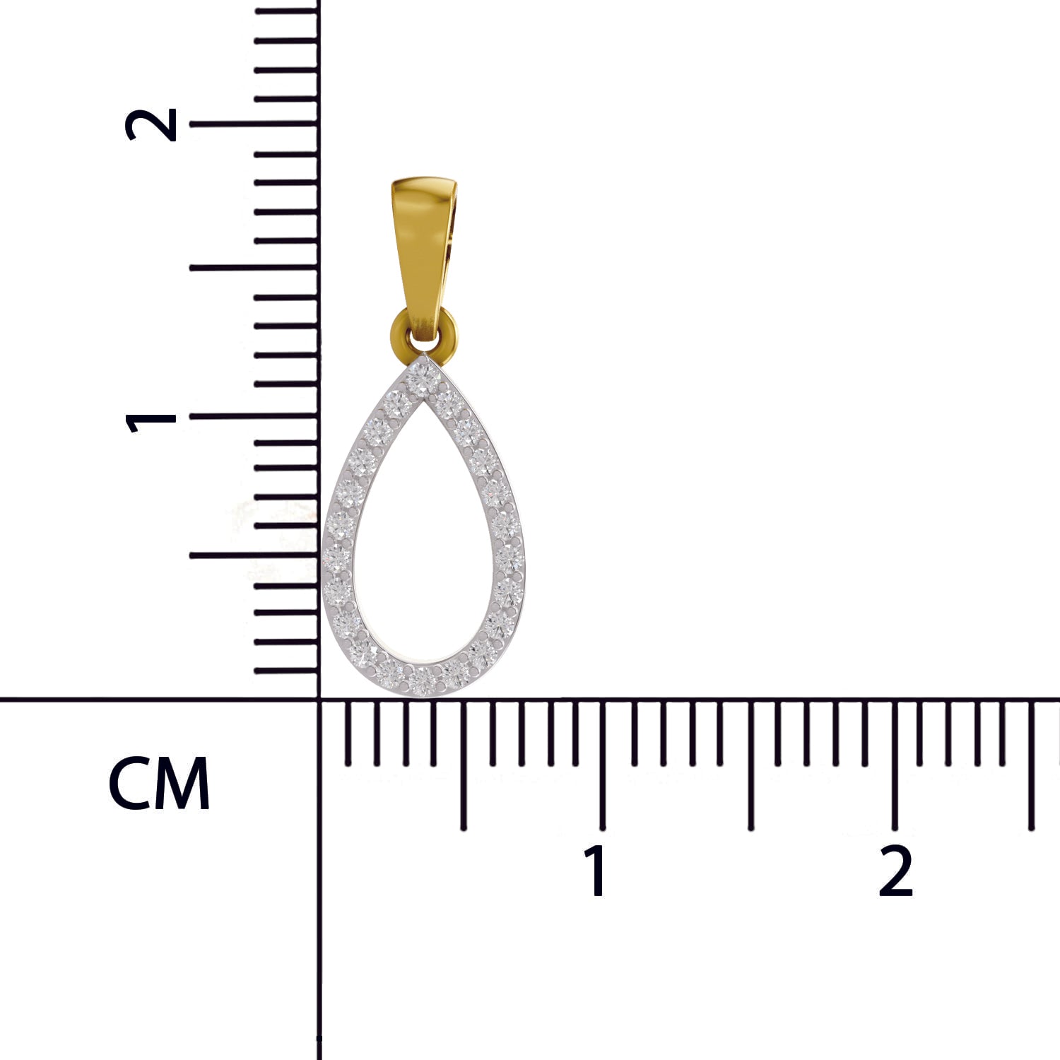 0.11 Ct Round Shape Diamond Pendant | 14K Yellow Gold