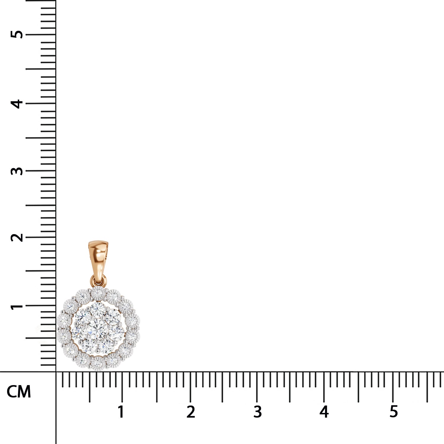 Lab Grown Diamond 0.58 Carat Halo Pendant for Women in 14K