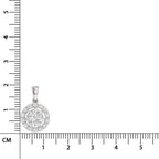 Lab Grown Diamond 0.58 Carat Halo Pendant for Women in 14K
