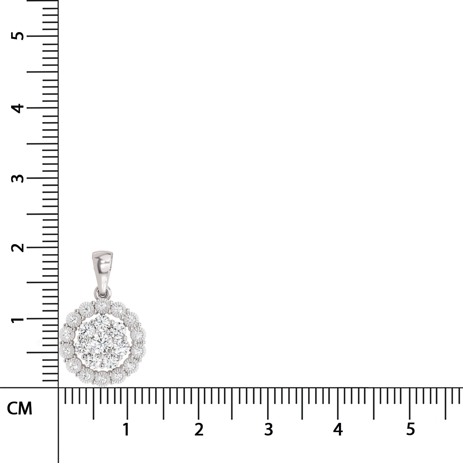 Lab Grown Diamond 0.58 Carat Halo Pendant for Women in 14K
