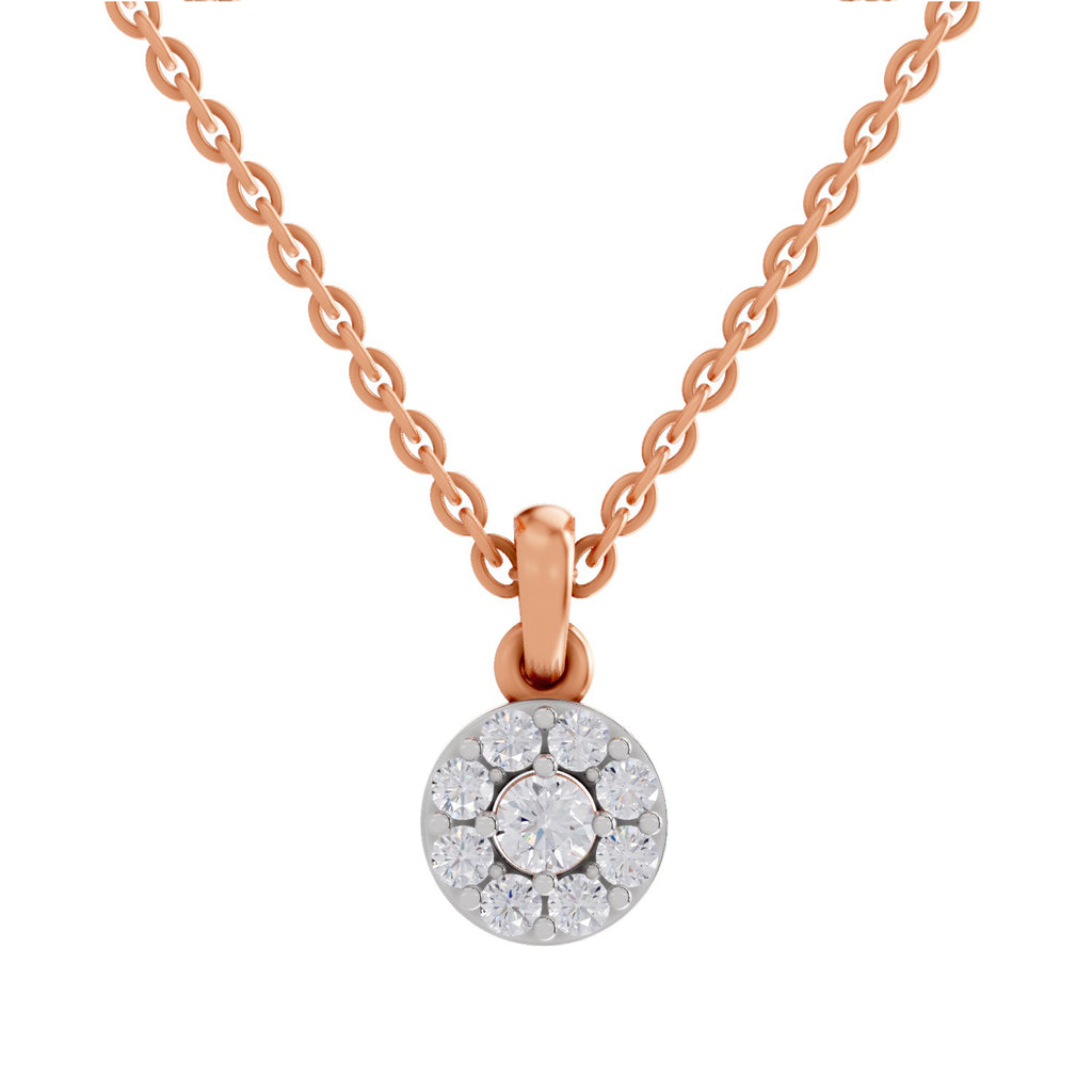 0.50 ct Halo Diamond Pendant in 14K