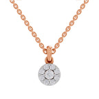 0.50 ct Halo Diamond Pendant in 14K