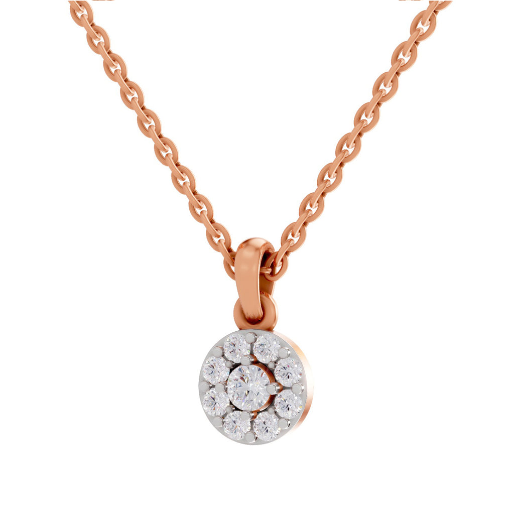 0.50 ct Halo Diamond Pendant in 14K