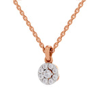 0.50 ct Halo Diamond Pendant in 14K