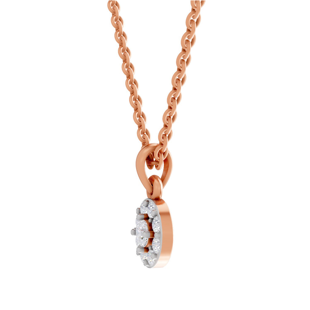 0.50 ct Halo Diamond Pendant in 14K