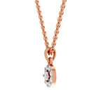 0.50 ct Halo Diamond Pendant in 14K