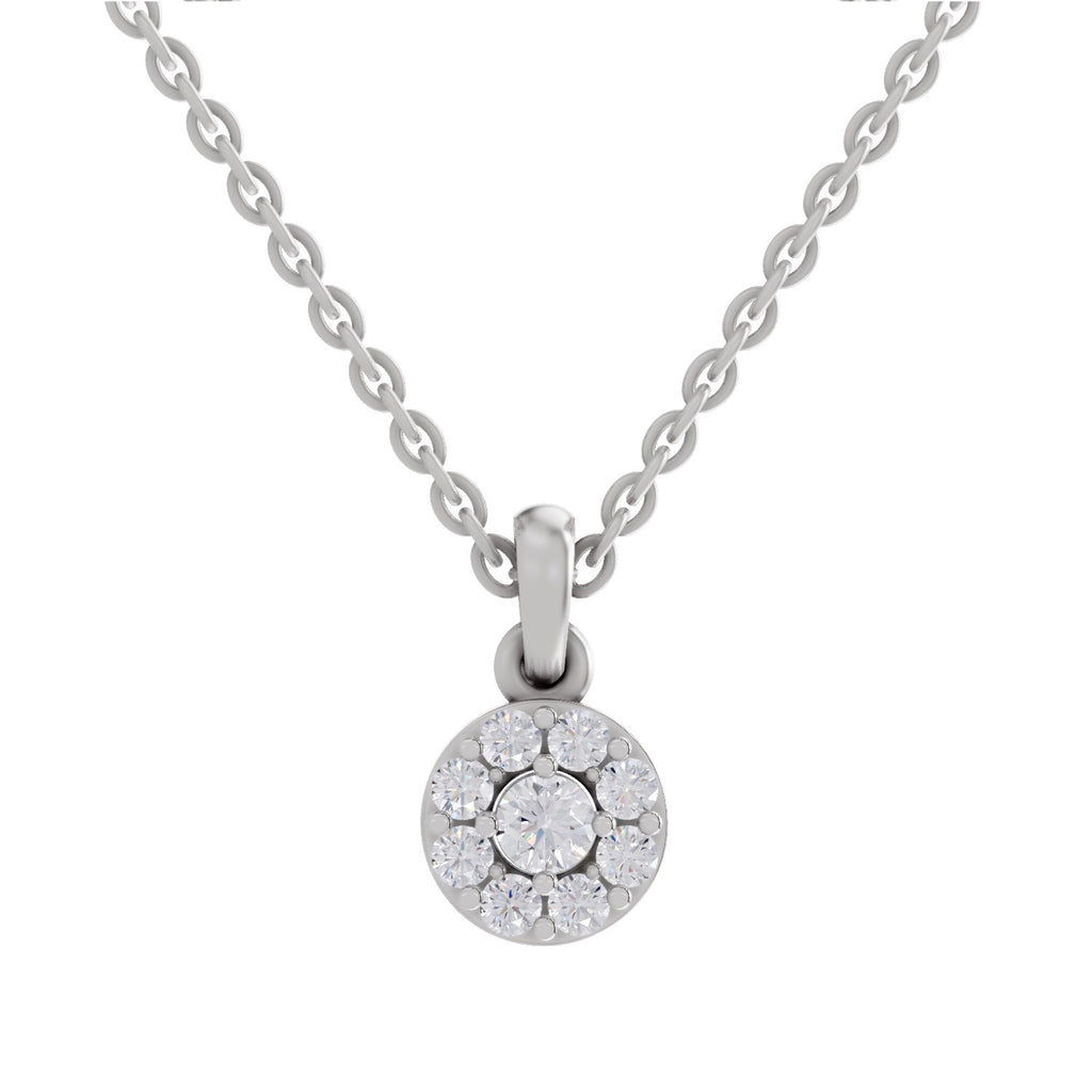 0.50 ct Halo Diamond Pendant in 14K