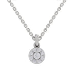 0.50 ct Halo Diamond Pendant in 14K