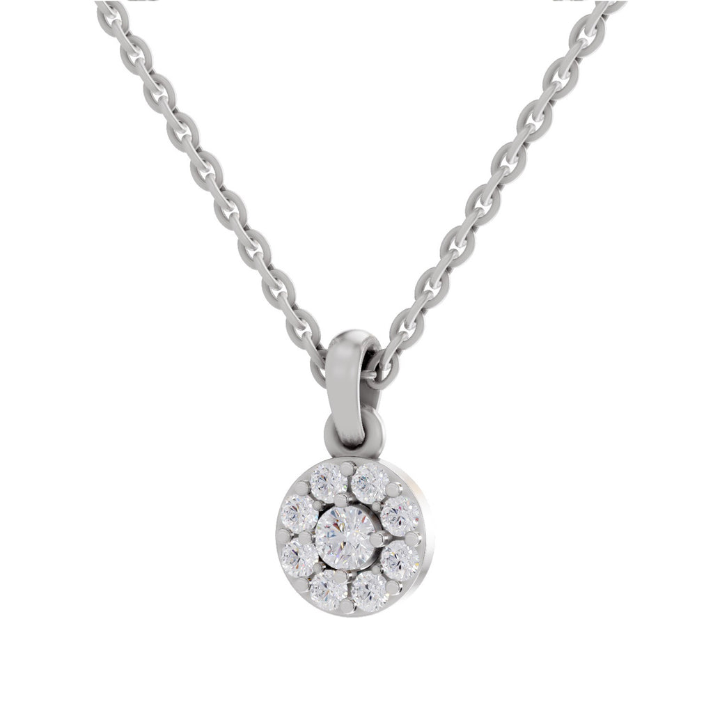 0.50 ct Halo Diamond Pendant in 14K