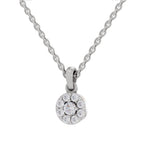0.50 ct Halo Diamond Pendant in 14K