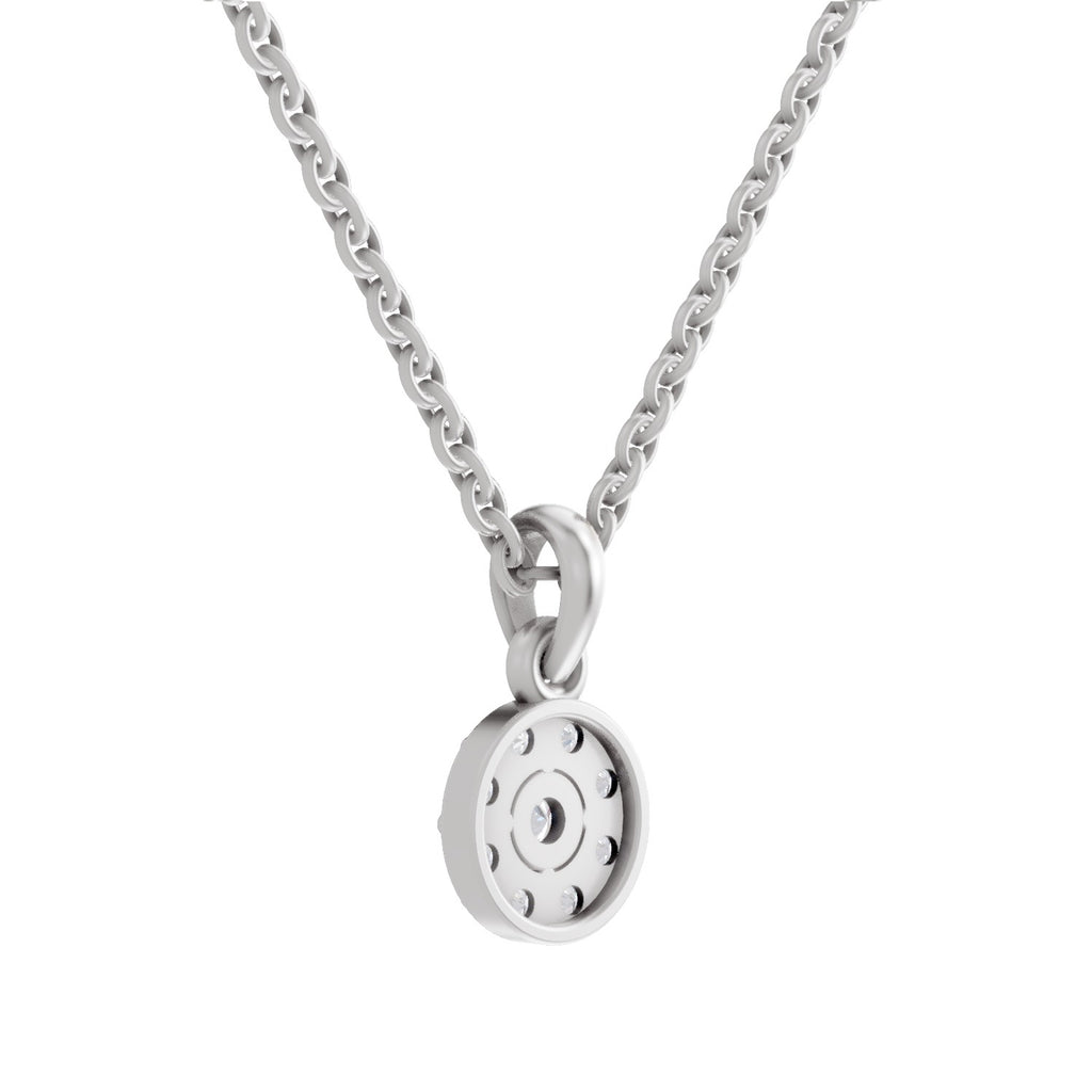 0.50 ct Halo Diamond Pendant in 14K
