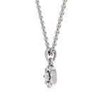 0.50 ct Halo Diamond Pendant in 14K