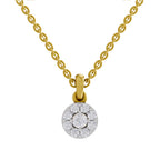 0.50 ct Halo Diamond Pendant in 14K