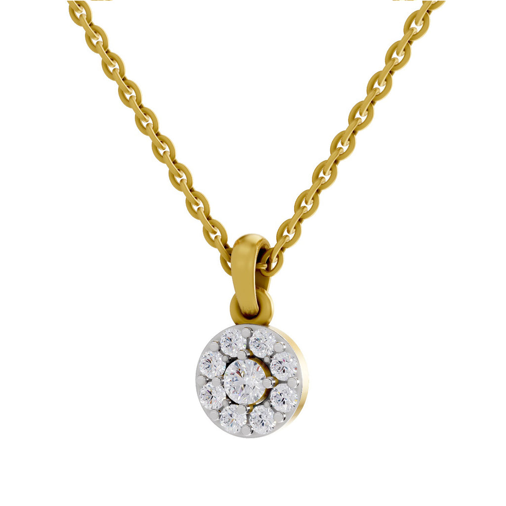 0.50 ct Halo Diamond Pendant in 14K